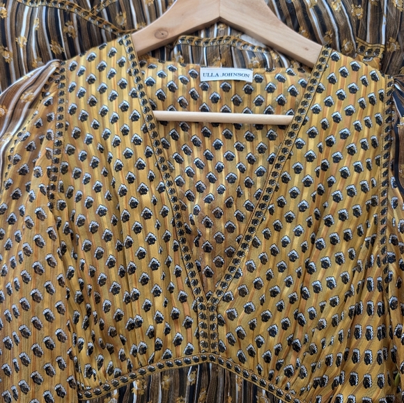 Ulla Johnson Silk Golden Flutter Dress - Picture 11 of 12